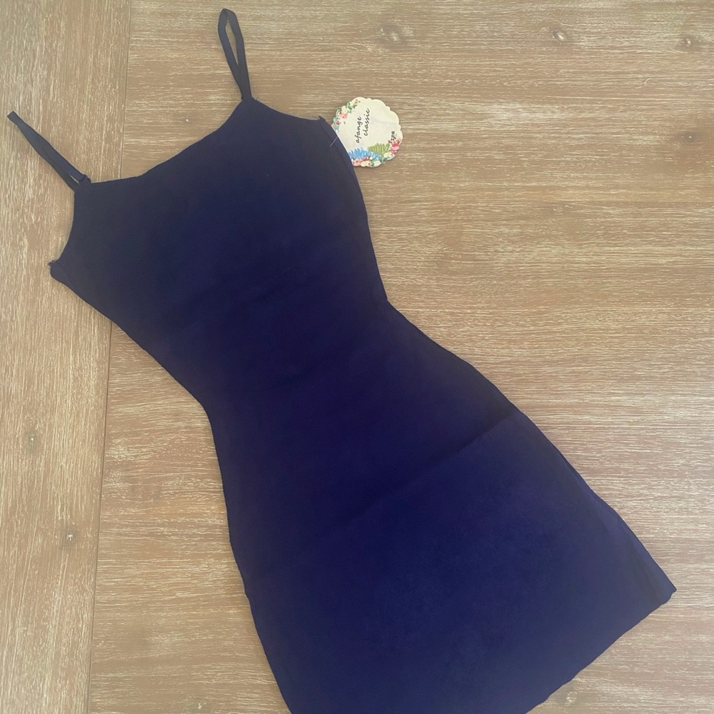Summer Mini Navy Blue Lace Dress
